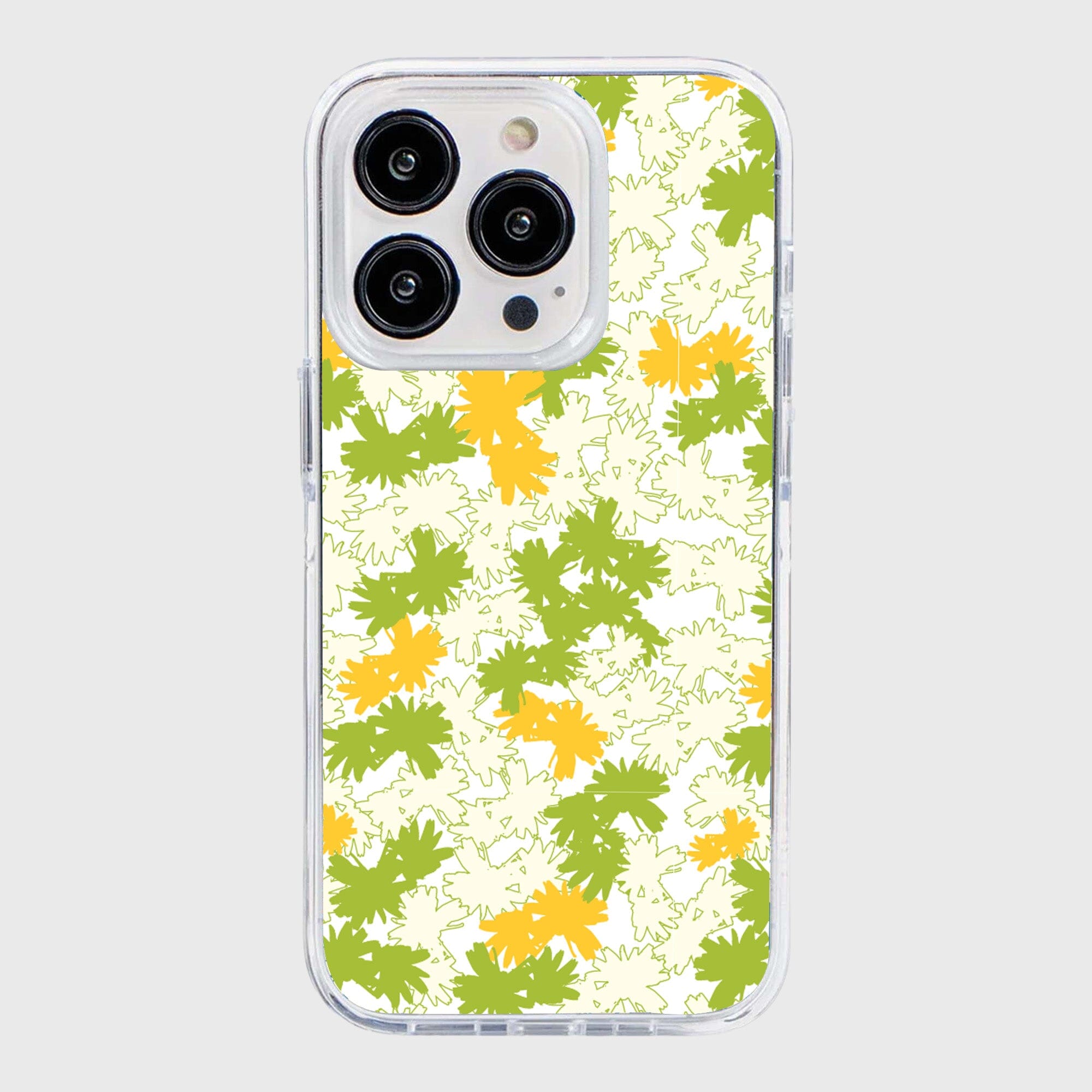 iPhone 15 Pro Max Clear Case - Yellow Dandelion Design
