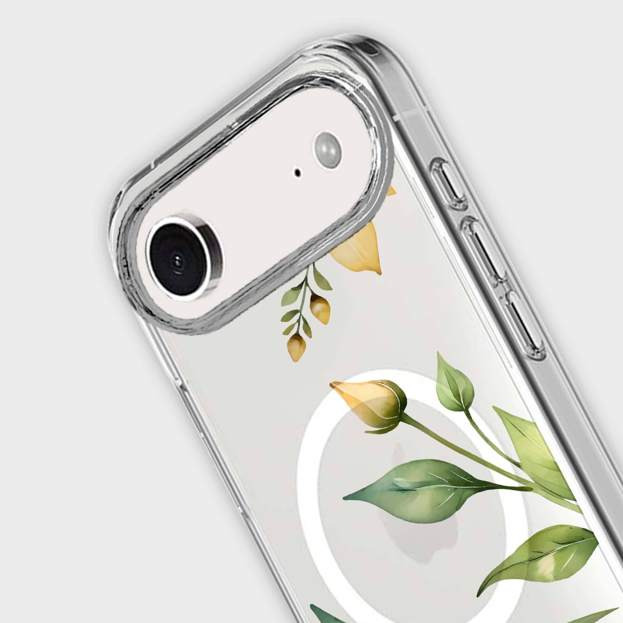 MagSafe iPhone Air Yellow Wildflower Clear Case