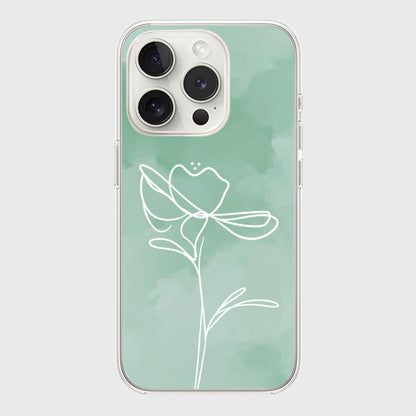iPhone 15 Pro Case With MagSafe - Green Flower