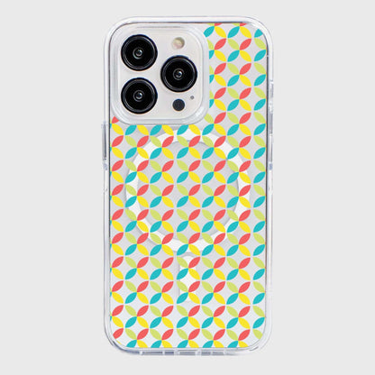 iPhone 15 Pro Max Clear Case - Yellow Celestial Petal Design