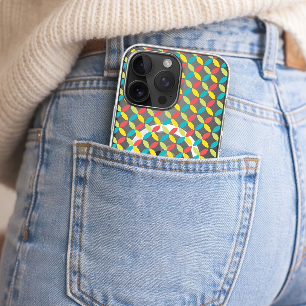 iPhone 16 Pro Clear Case - Yellow Celestial Petal Design