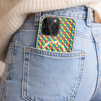 iPhone 16 Pro Clear Case - Yellow Celestial Petal Design