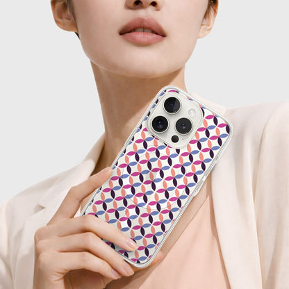 iPhone 15 Pro Clear Case - Pink Celestial Petal Design