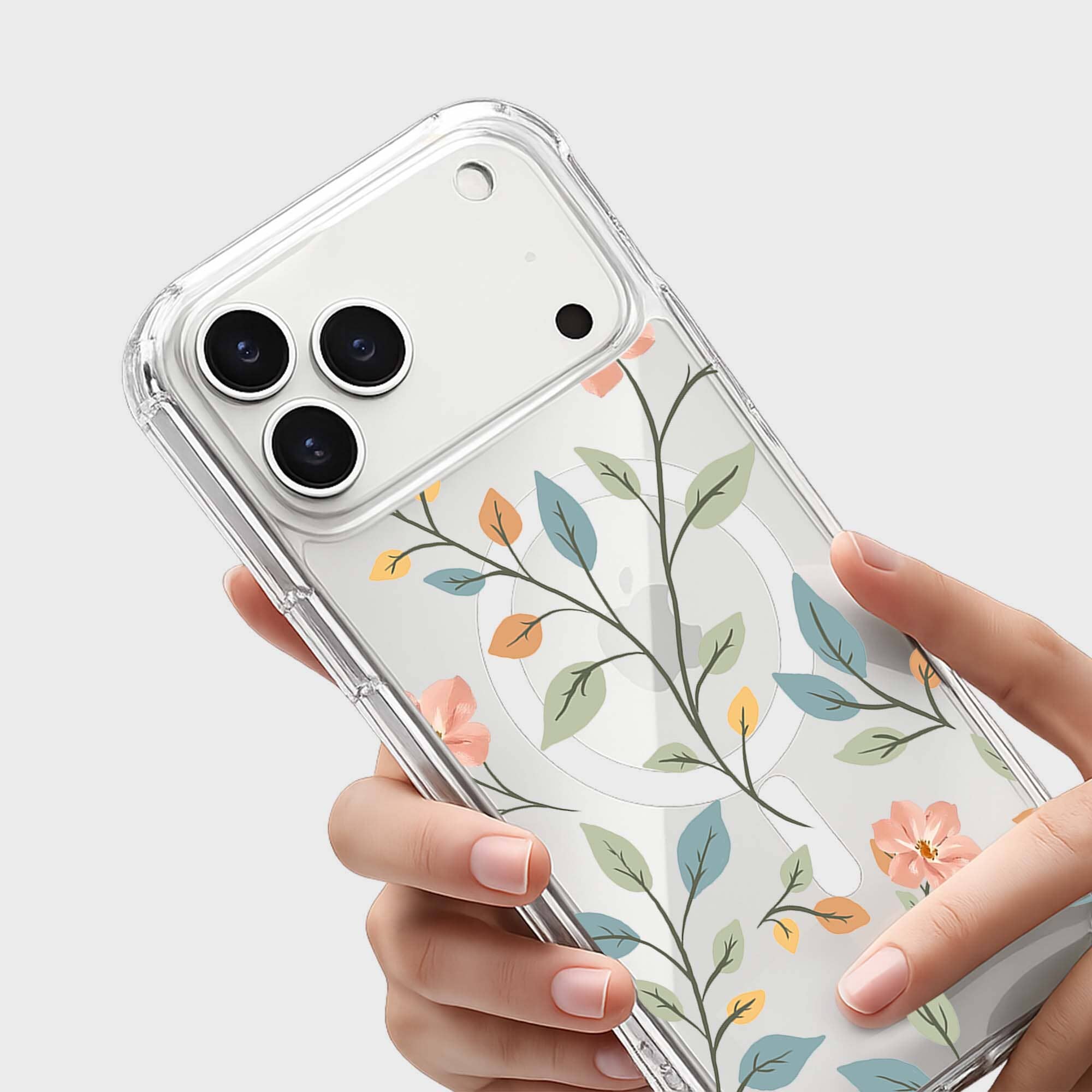 MagSafe iPhone 17 Pro Max Easter Floral Clear Case