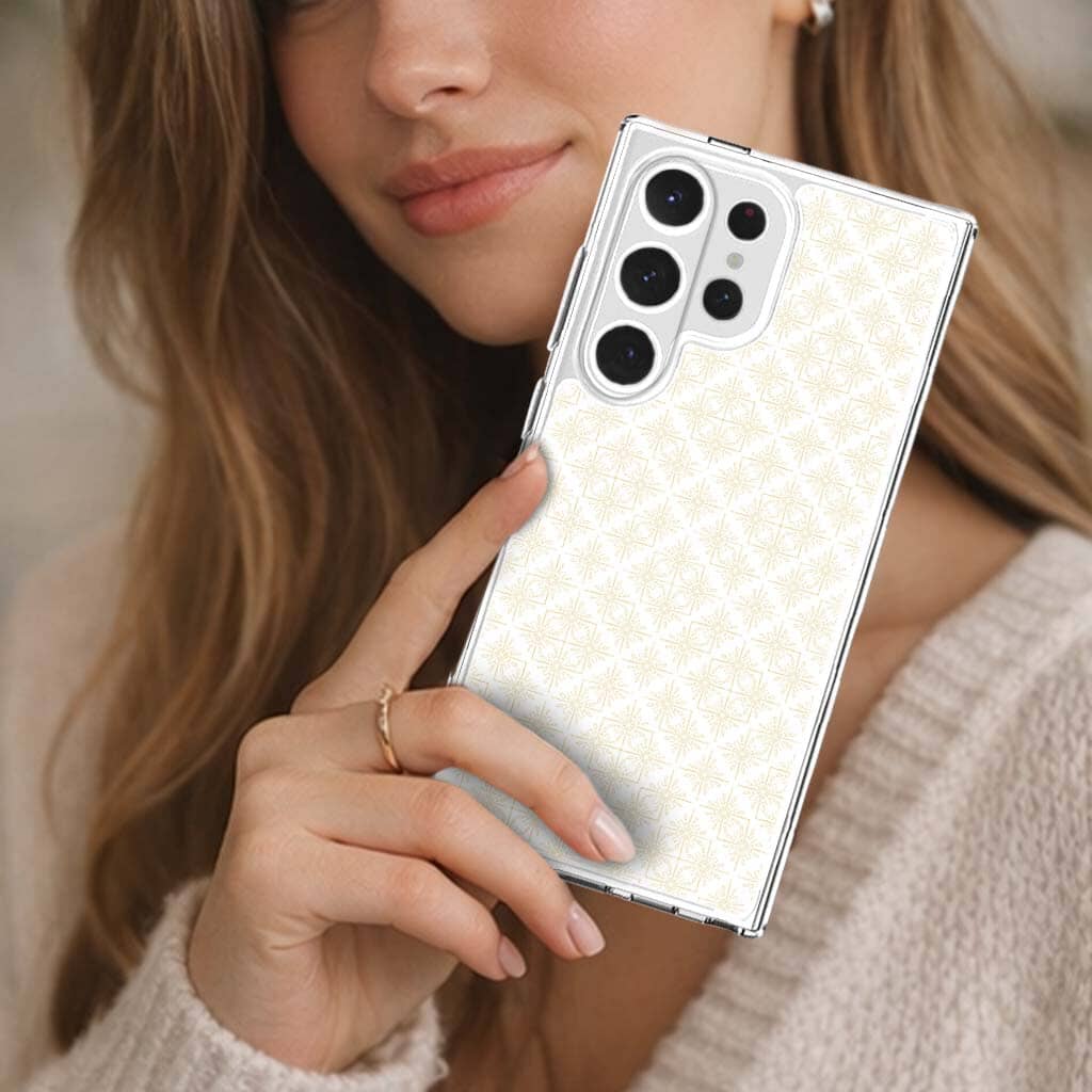 Samsung Galaxy S26 Ultra Clear Design Case - Petal Gold