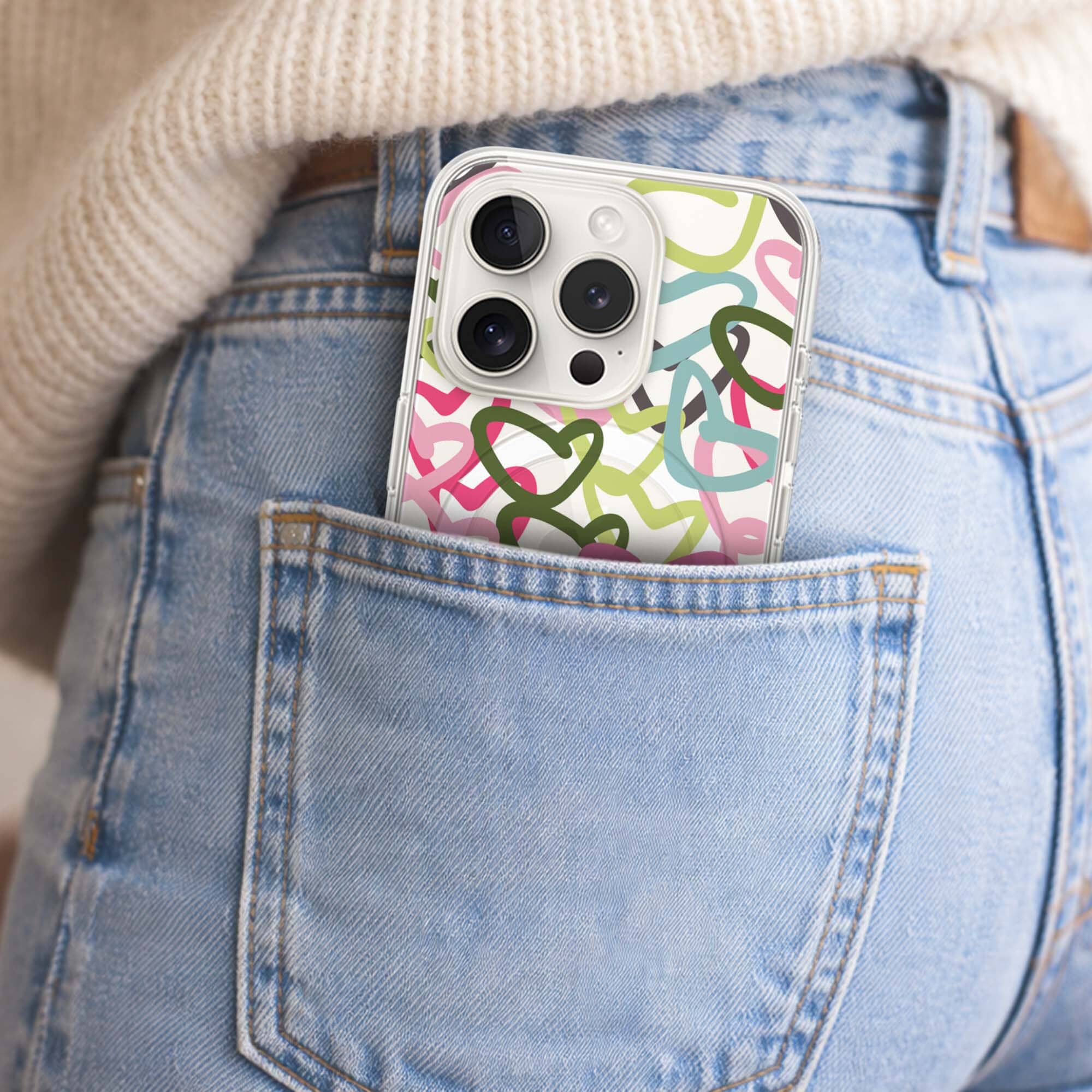 iPhone 15 Pro Clear Case - Graffiti Design