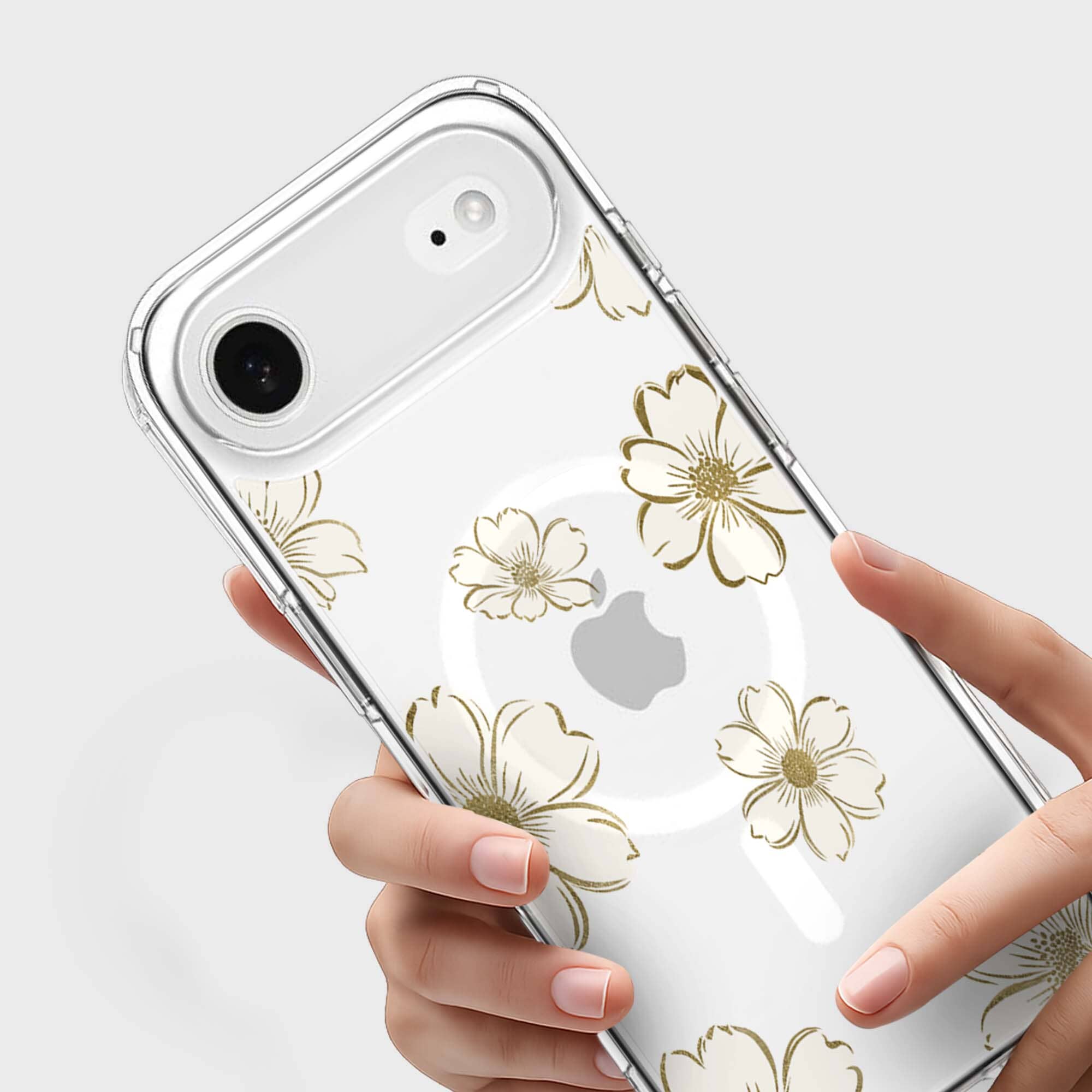 iPhone Air Gold Pattern Clear Case with MagSafe | 10‑ft Drop
