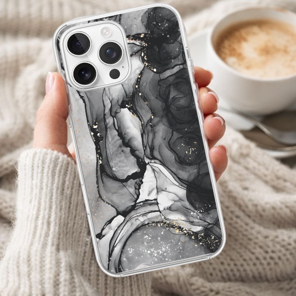 iPhone 16 Pro Max Case With MagSafe - Black Marble