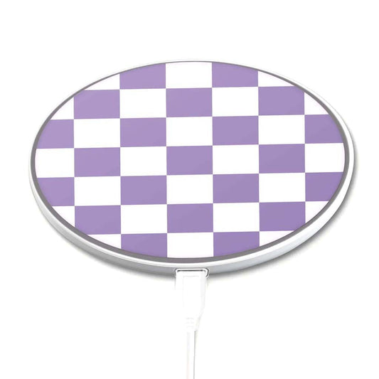 Purple Checkerboard Pattern - Wireless Charging Pad