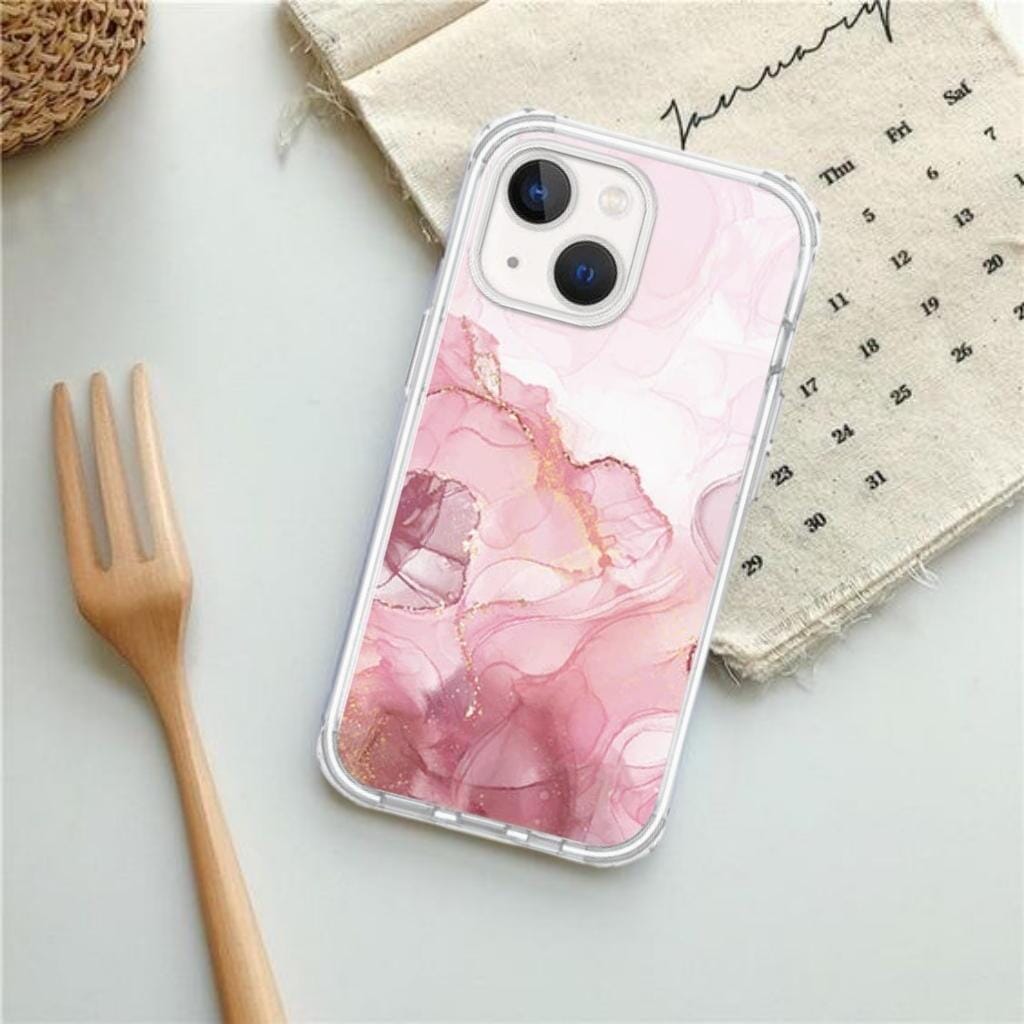 MagSafe iPhone 14 Pink Marble Case