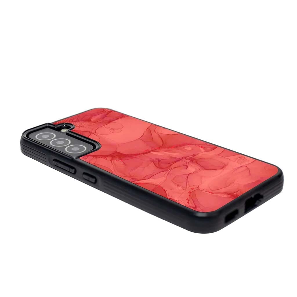 Red Samsung Galaxy S22 Marble Case