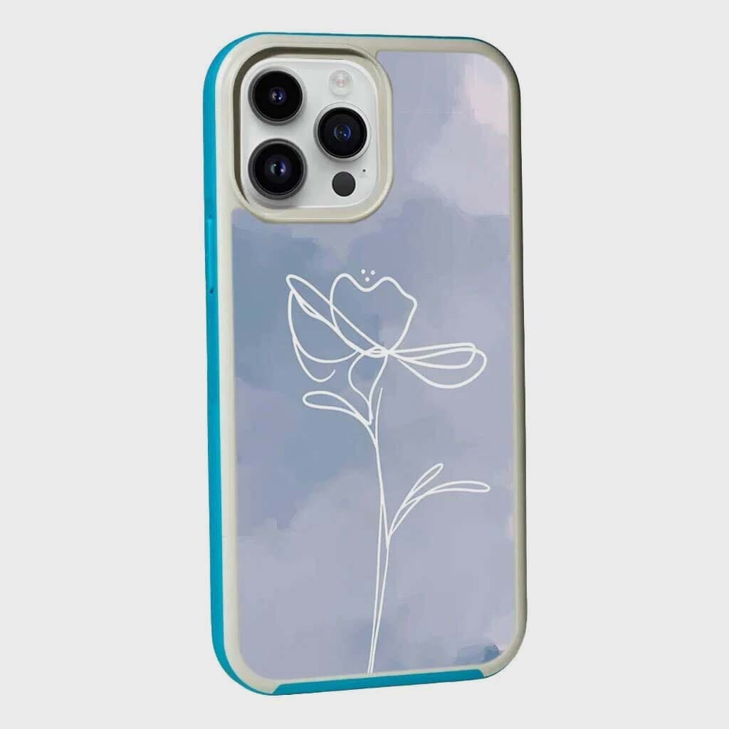 MagSafe iPhone 13 Pro Max Blue Flower Case