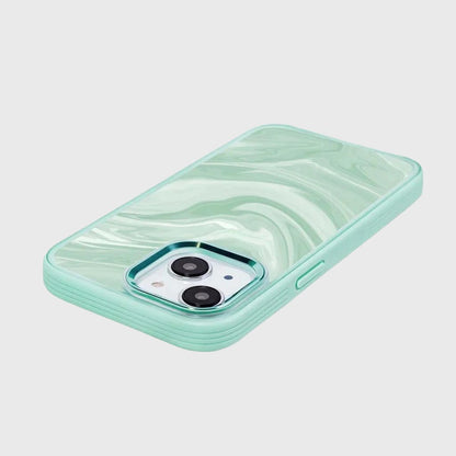 MagSafe iPhone 14 Plus Teal Swirl Case