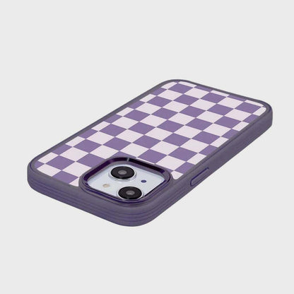 iPhone 16e Case With MagSafe - Purple Checkerboard