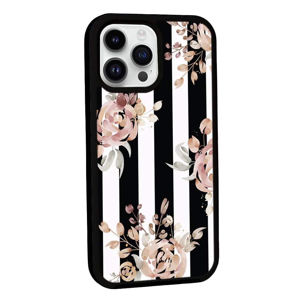 MagSafe iPhone 13 Pro Black Flower Case