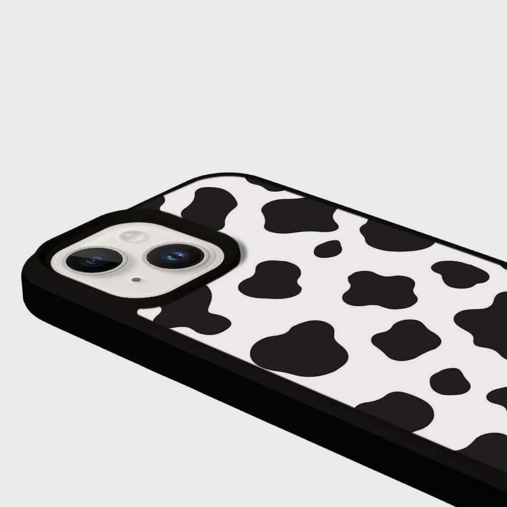 MagSafe iPhone 14 Black Cow Print Case