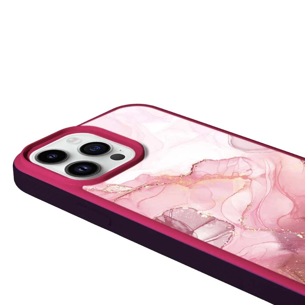 MagSafe iPhone 14 Pro Pink Marble Case