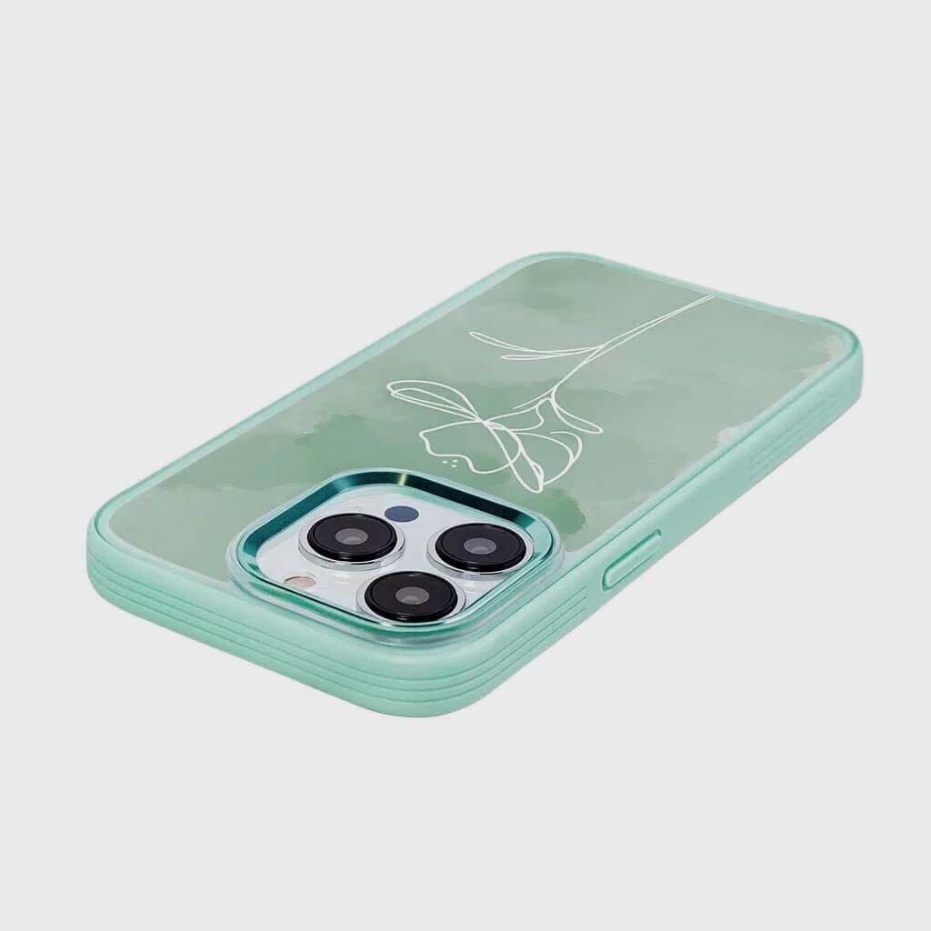 iPhone 15 Pro Max Case With MagSafe - Green Flower