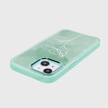 iPhone 15 Plus Case With MagSafe - Green Flower