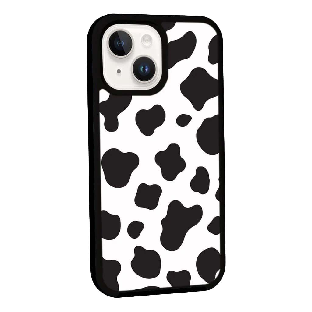 MagSafe iPhone 14 Black Cow Print Case