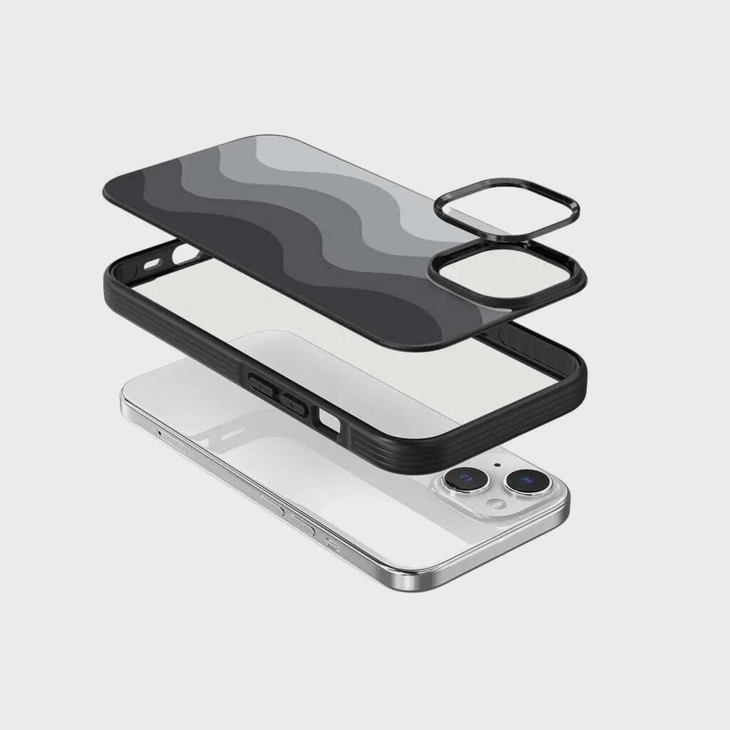 iPhone 15 Case With MagSafe - Black Wave