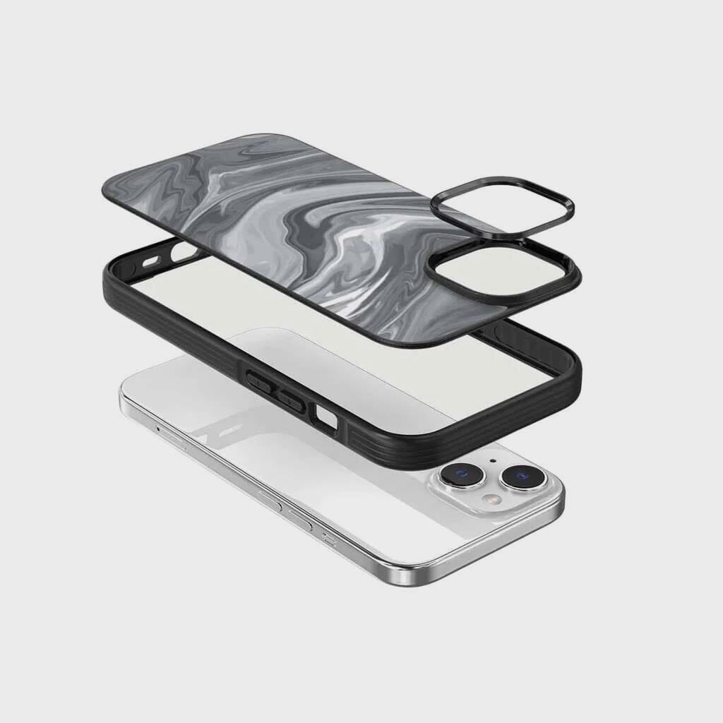 iPhone 15 Plus Case With MagSafe - Black Swirl