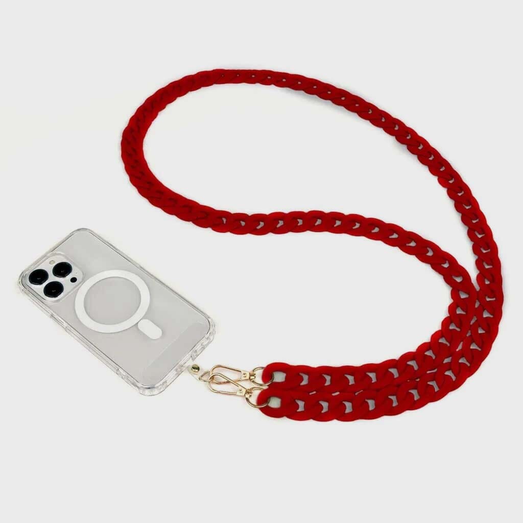 Red Crossbody Phone Chain