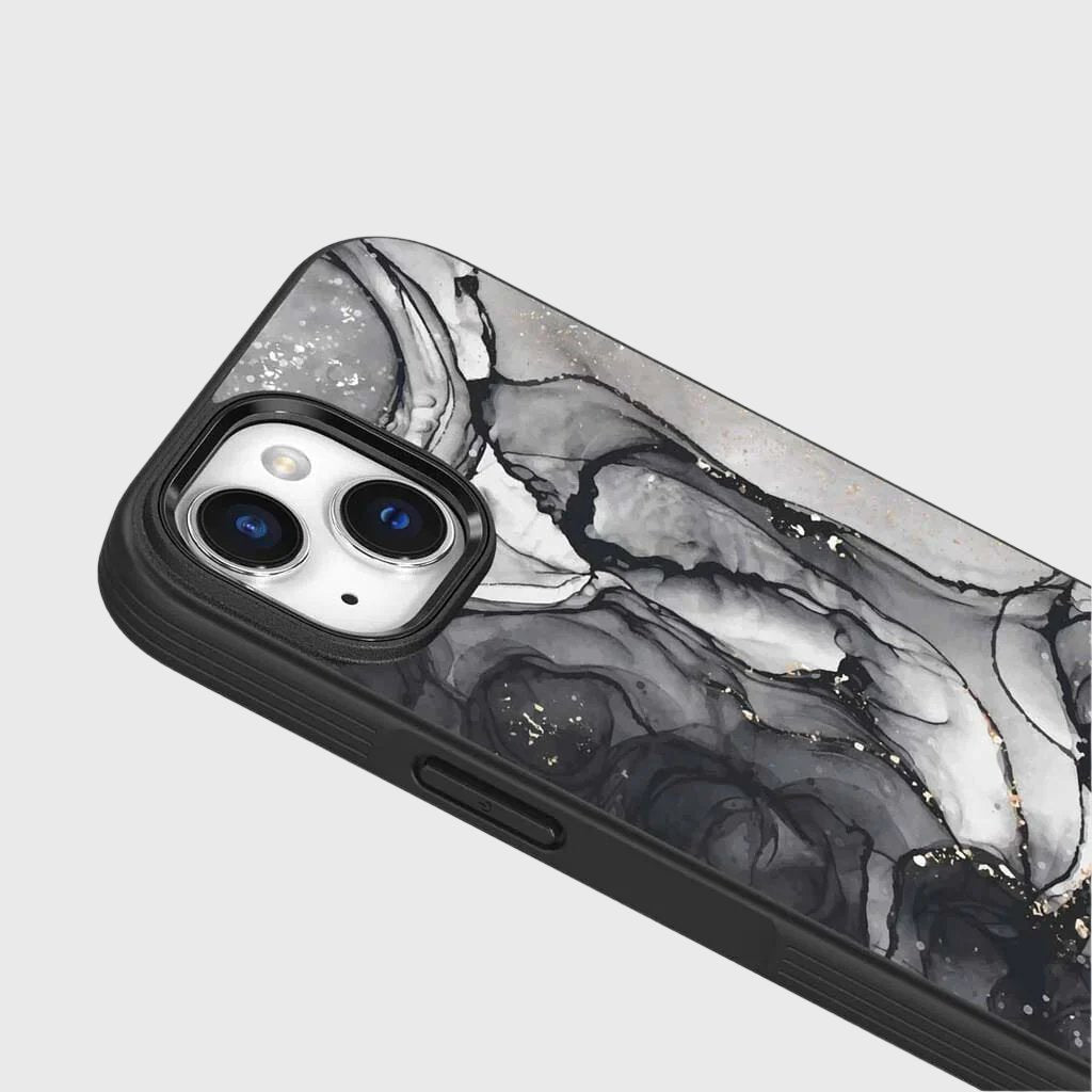 iPhone 15 Case With MagSafe - Black Marble