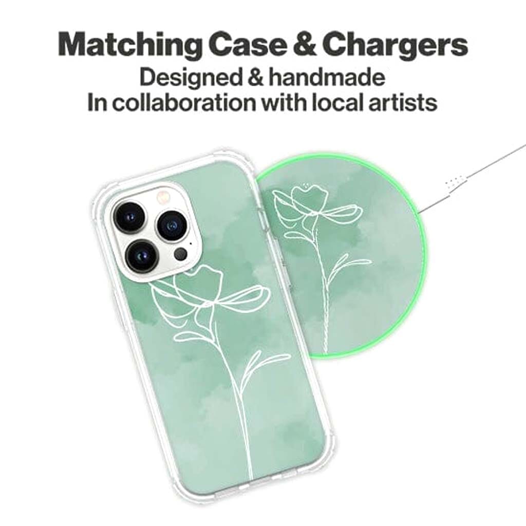 Green Flower Design - Wireless Charging Pad