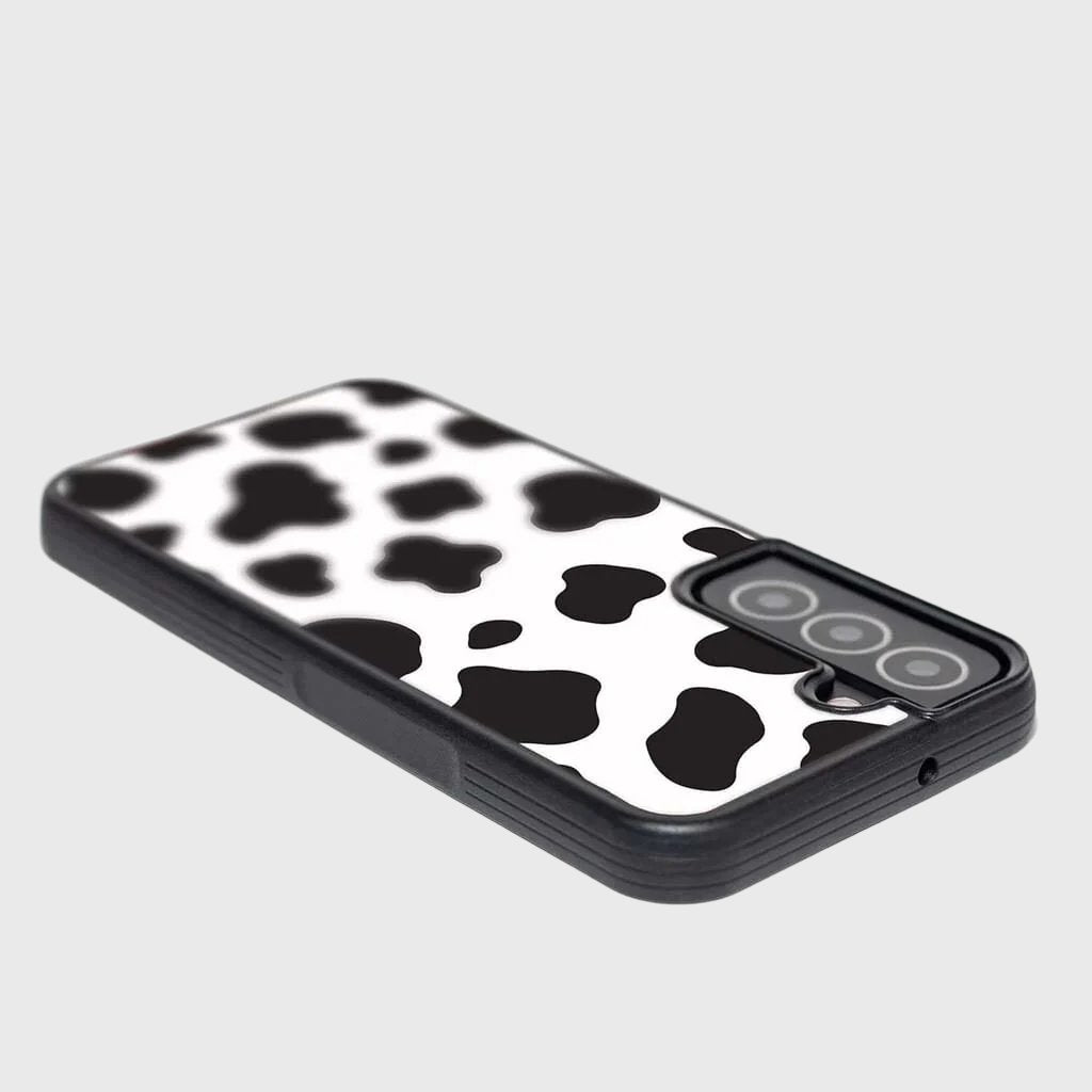 Black Cow Print Samsung Galaxy S22 Plus Case