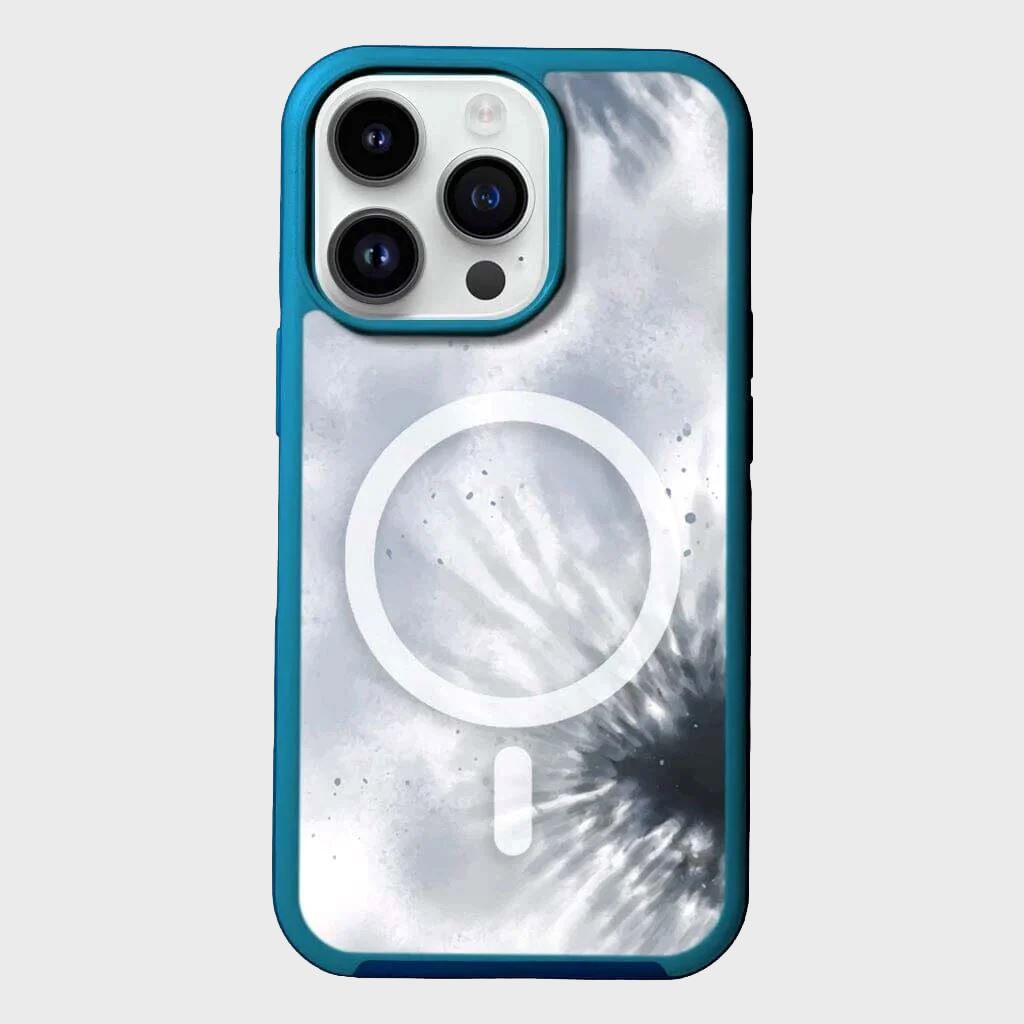 MagSafe iPhone 14 Pro Blue Tie Dye Case