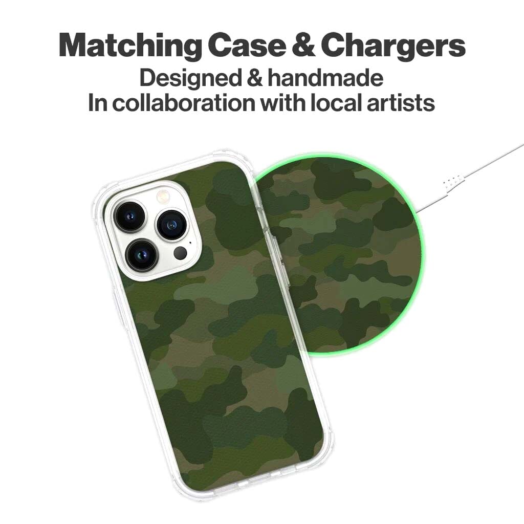 Green Camo - Wireless Charging Pad
