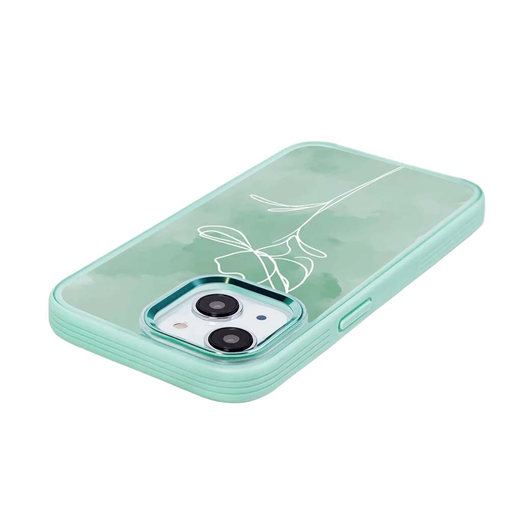 MagSafe iPhone 14 Plus Teal Flower Case