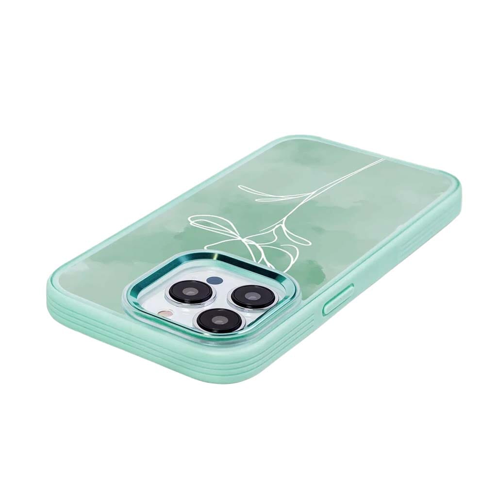 MagSafe iPhone 14 Pro Max Teal Flower Case