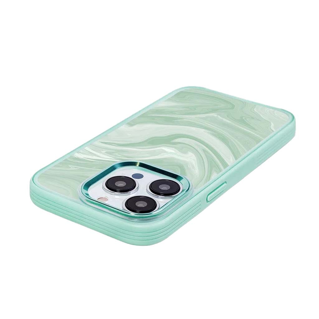 iPhone 15 Pro Case With MagSafe - Green Swirl