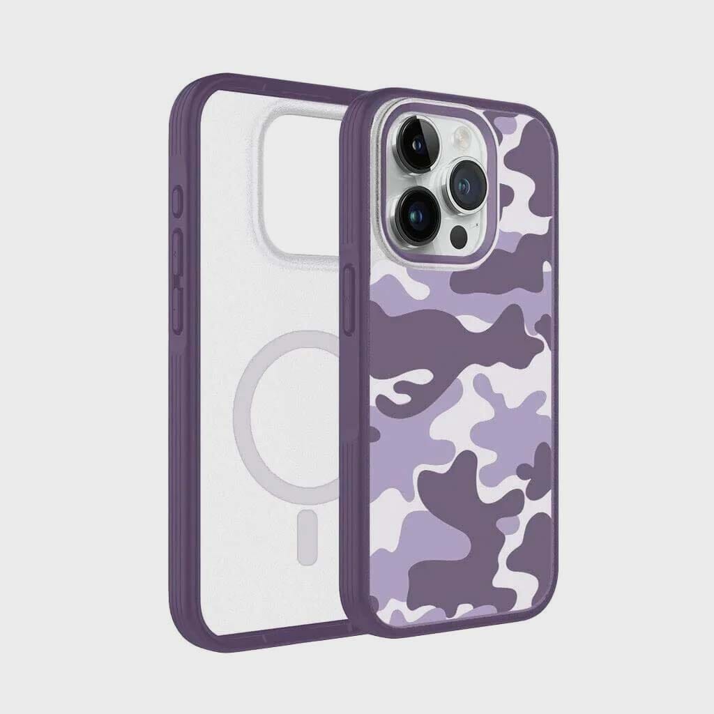 iPhone 15 Pro Case With MagSafe - Purple Camo