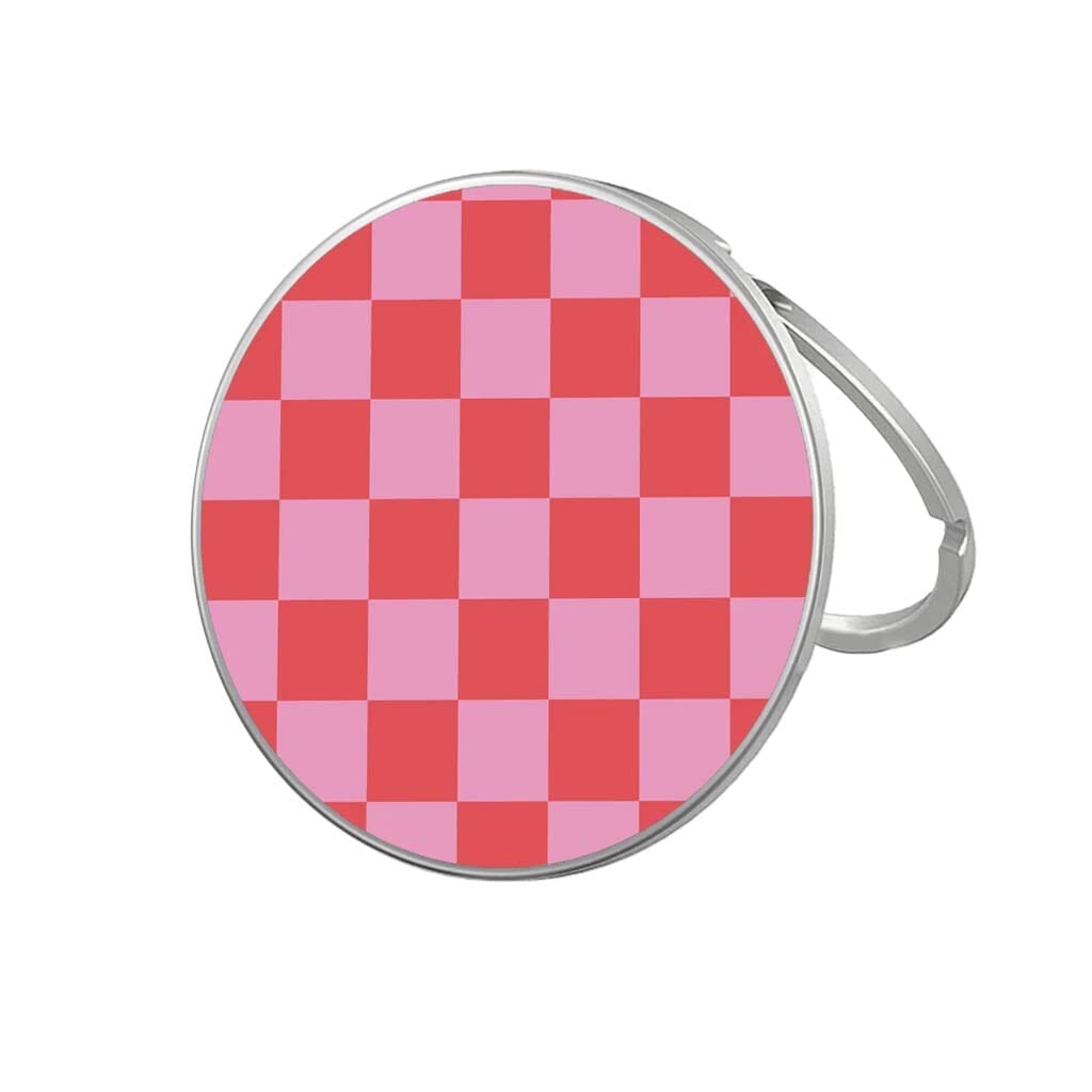 Pink Checkerboard Pattern - MagSafe Wireless Charger