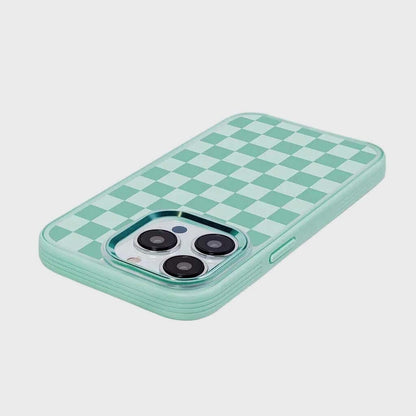 iPhone 15 Pro Case With MagSafe - Green Checkerboard