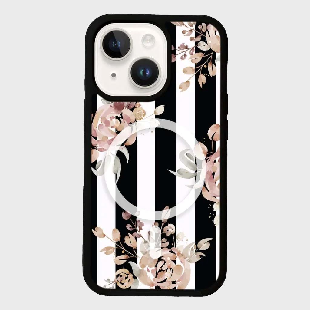 MagSafe iPhone 14 Pro Max Black Flower Case