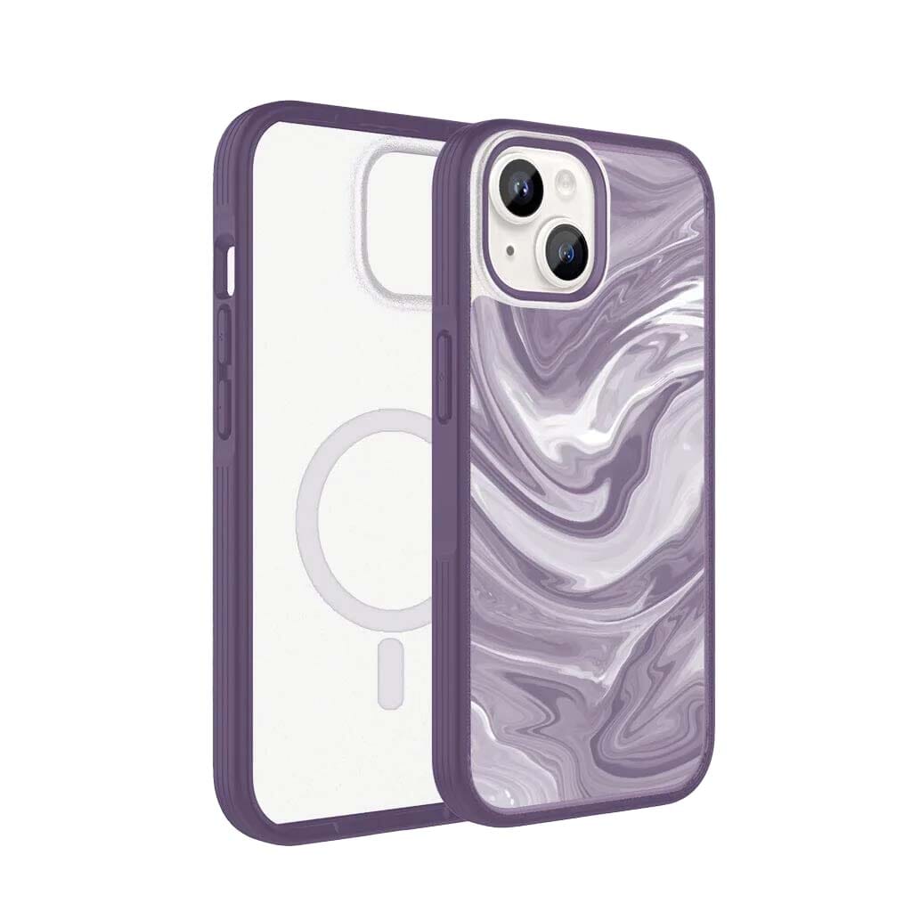 iPhone 15 Case With MagSafe - Purple Swirl
