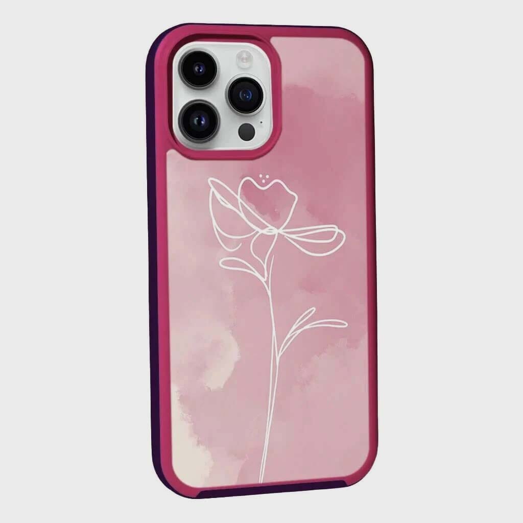 iPhone 15 Pro Max Case With MagSafe - Pink Flower