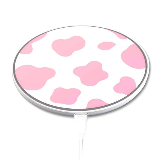 Pink Cow Pattern - Wireless Charging Pad