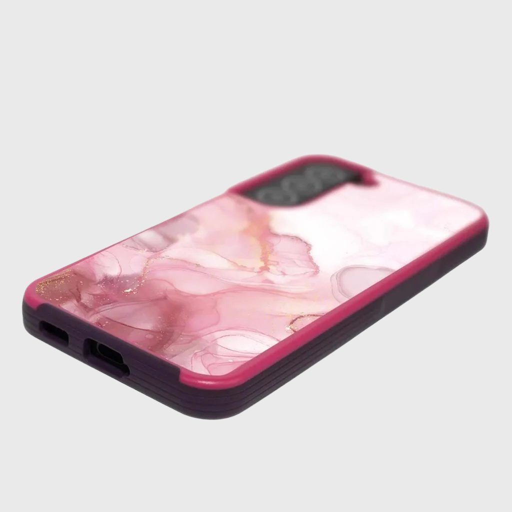 Pink Samsung Galaxy S22 Marble Case