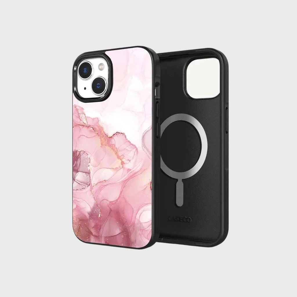 iPhone 15 Case With MagSafe - Pink Marble