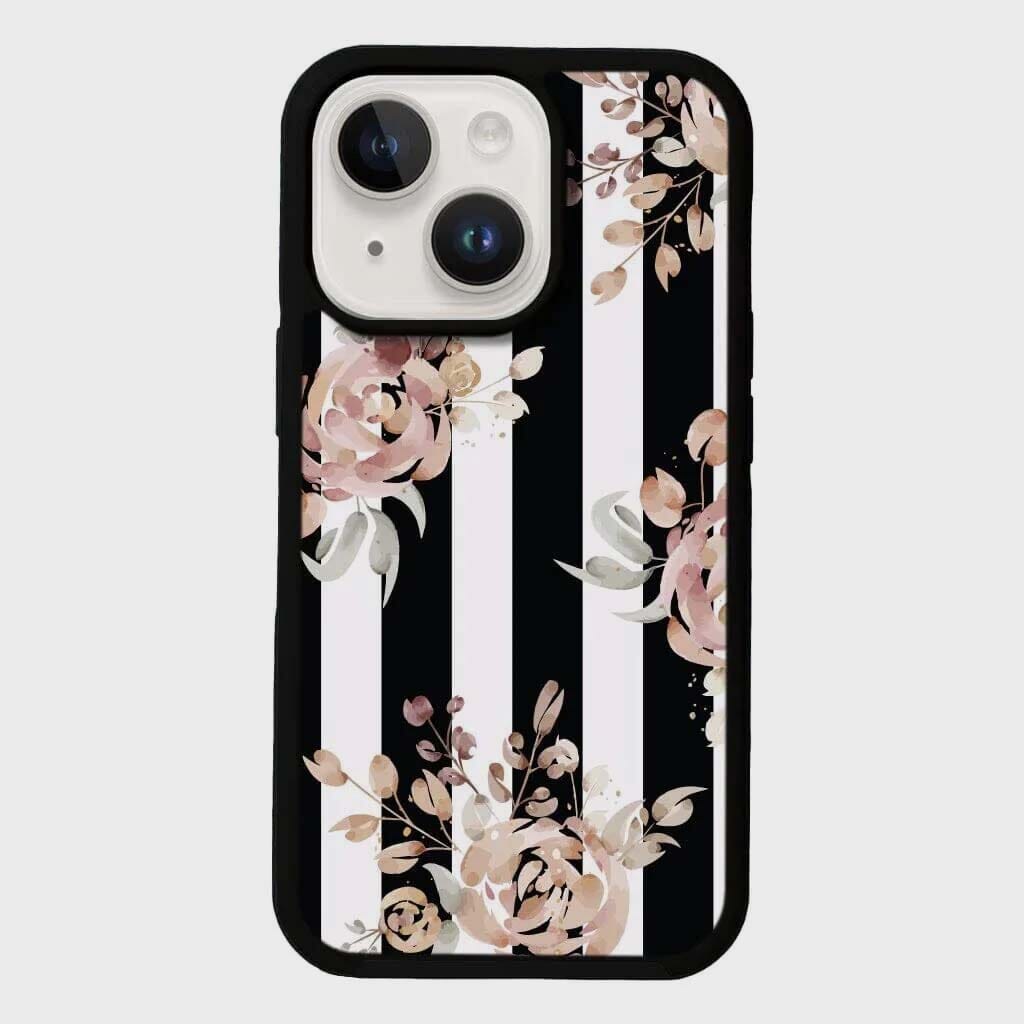 MagSafe iPhone 13 Black Flower Case