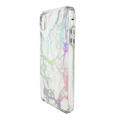 iPhone XS Max Case - Holographic Marble Design