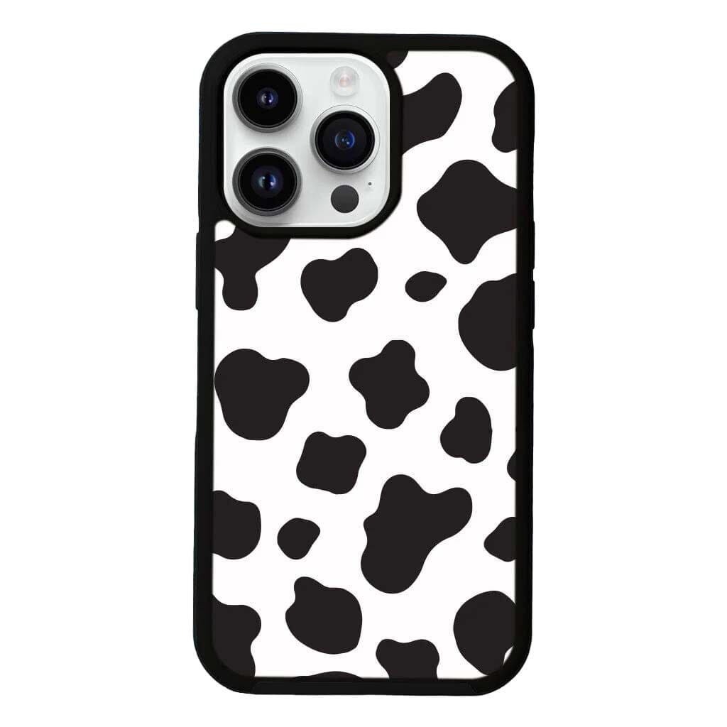 MagSafe iPhone 13 Pro Black Cow Print Case