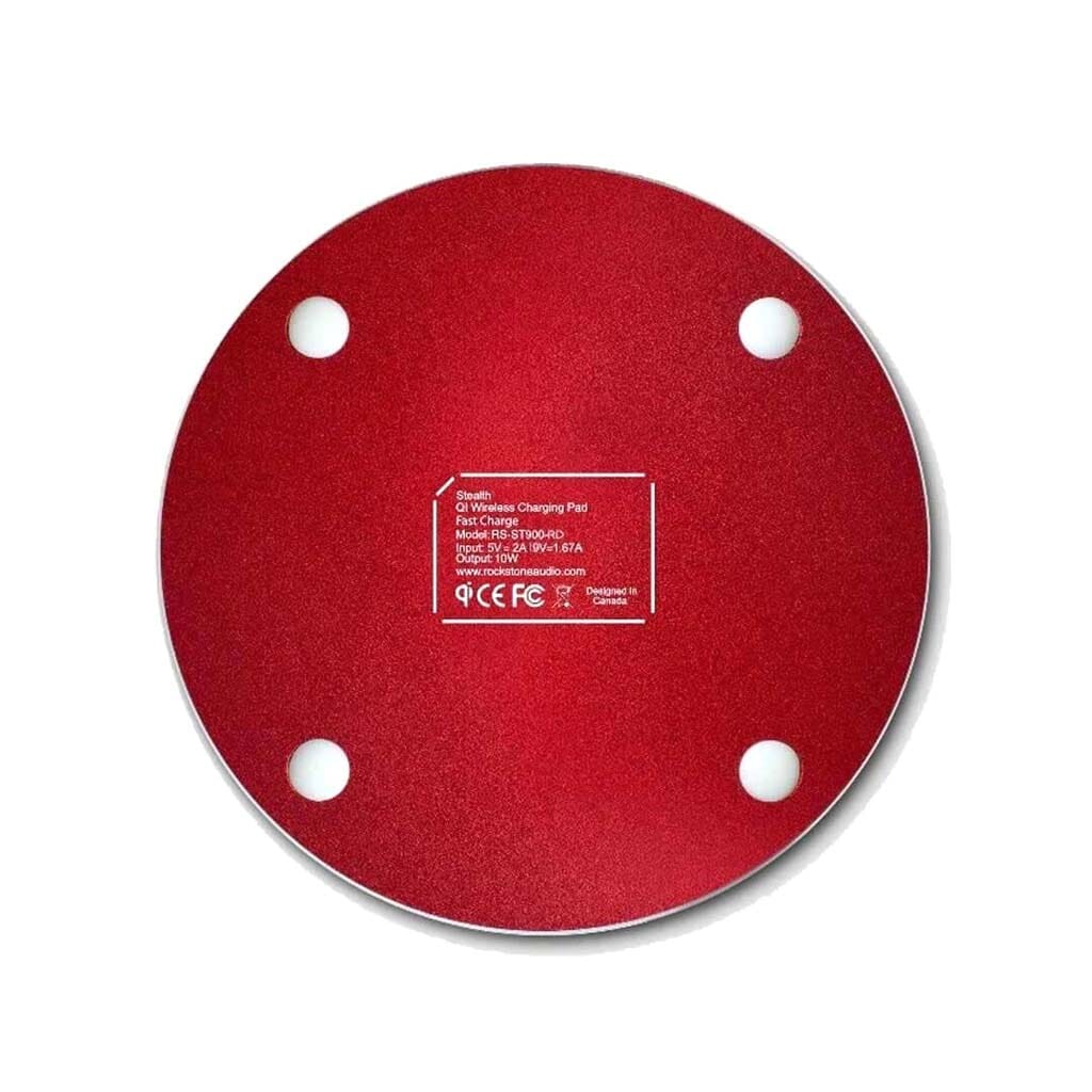 Wireless Charging Pad - Stealth, Aluminum Red