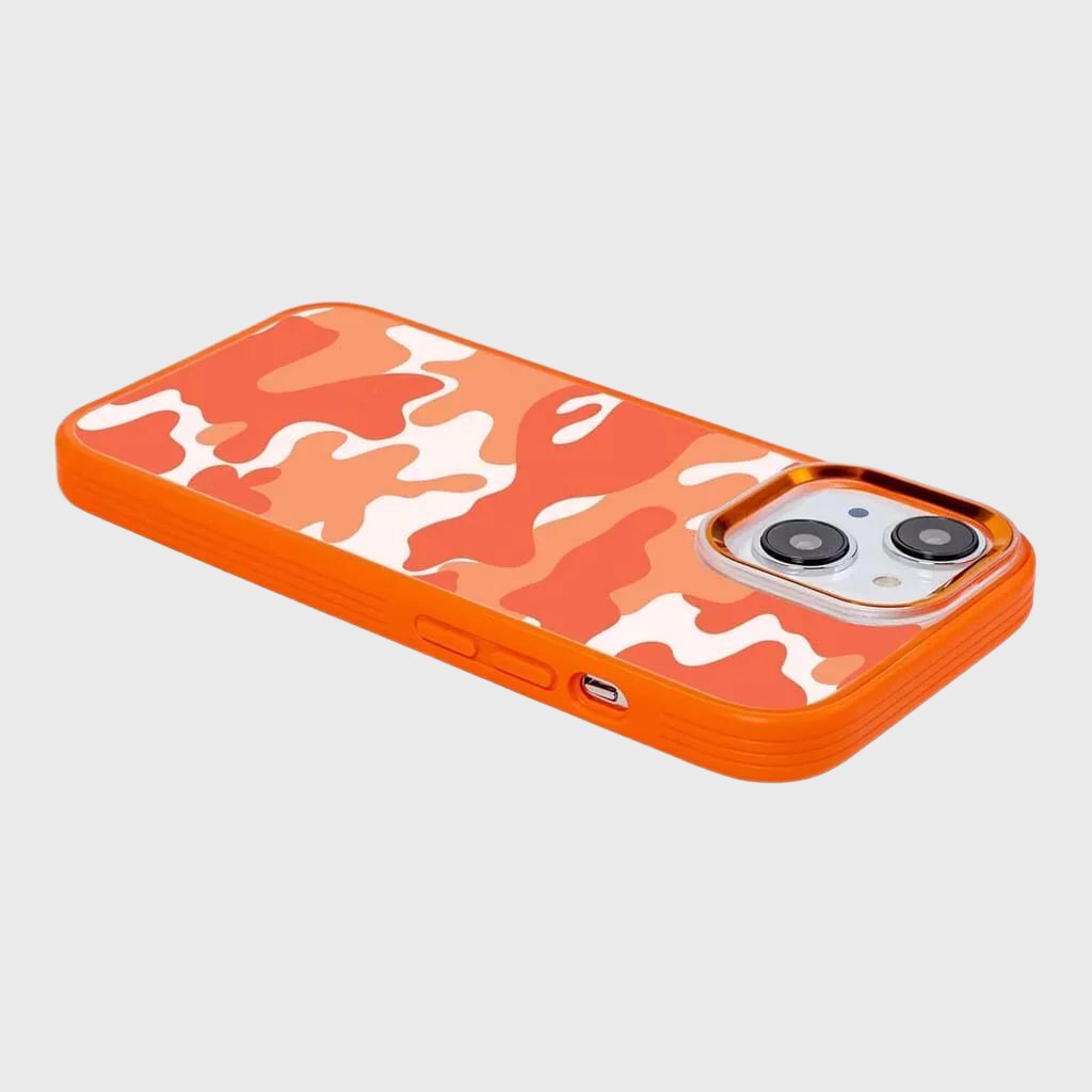 MagSafe iPhone 14 Orange Camo Case