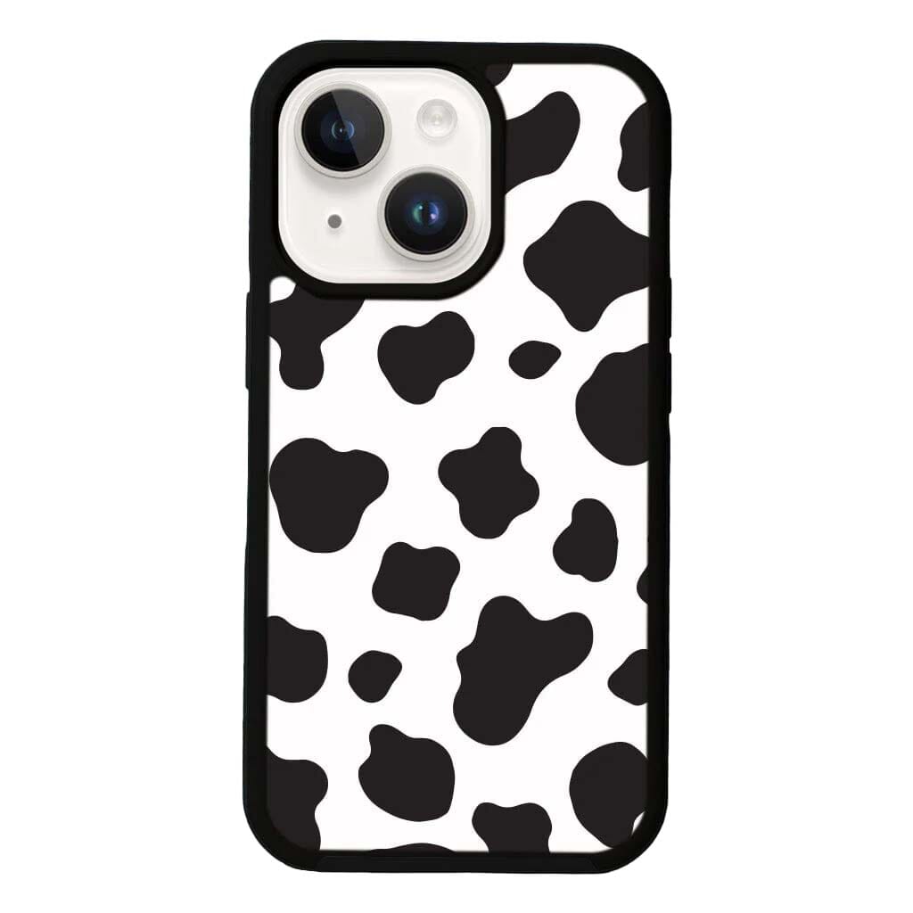 MagSafe iPhone 14 Black Cow Print Case